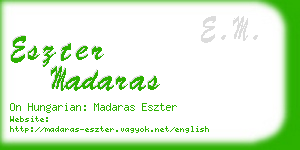 eszter madaras business card